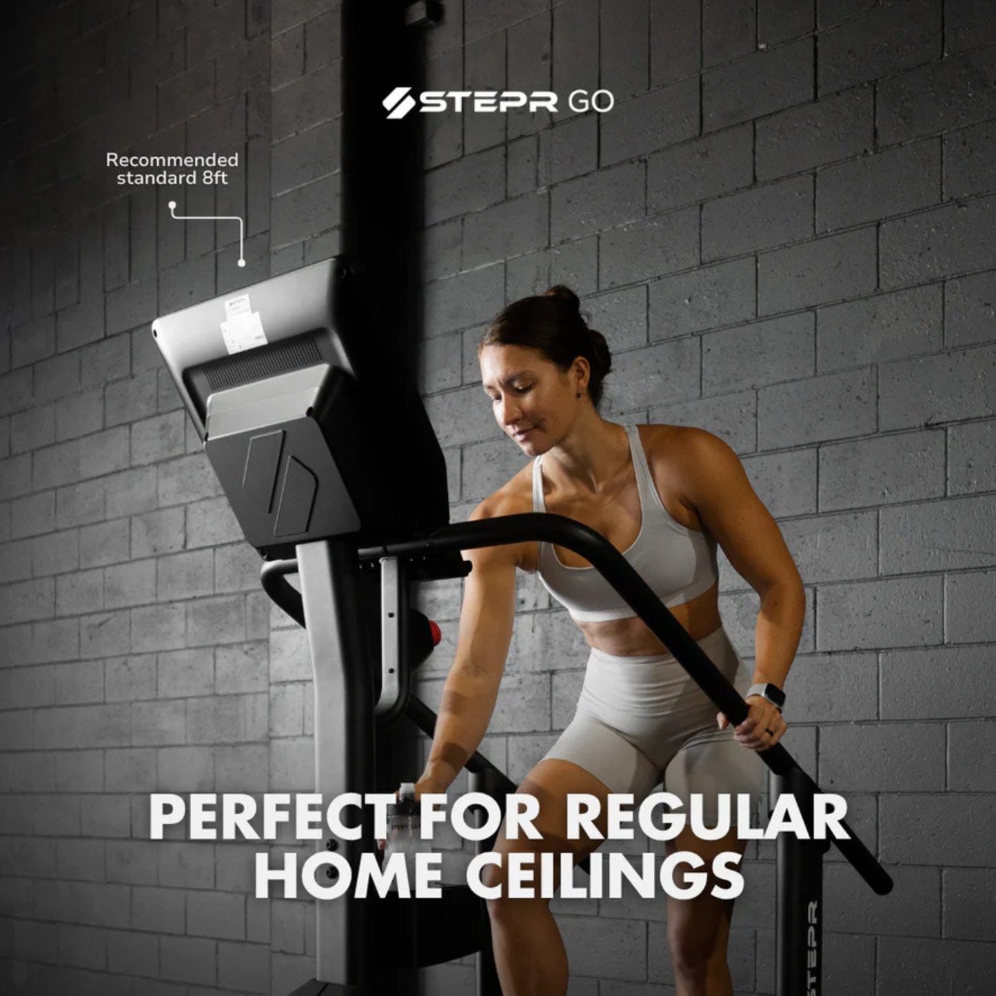 Home stair climber cardio machine promotional image for regular workouts