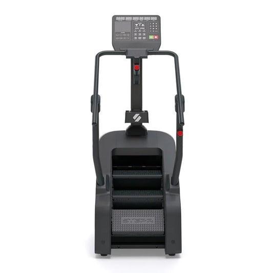 Home stair climber fitness machine in black design for cardio training