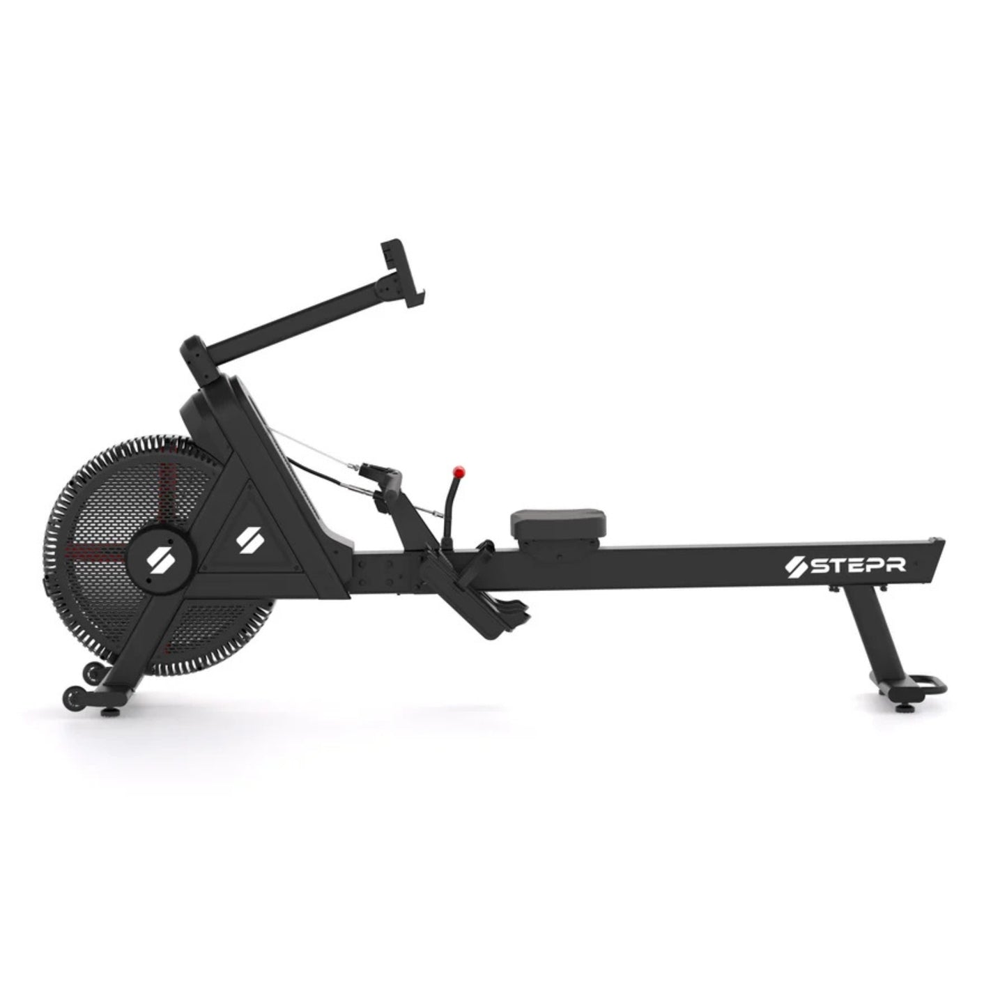Athlete using STEPR rowing machine for lifestyle cardio and fitness training