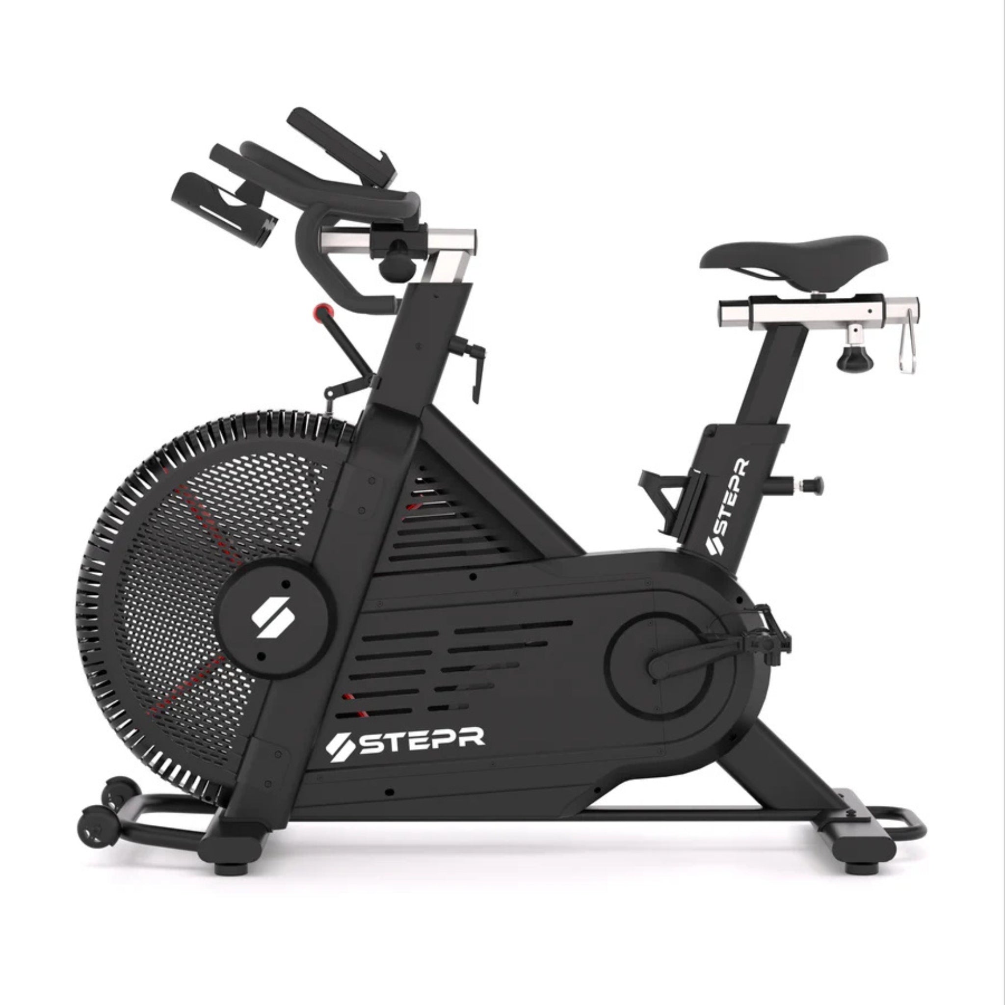 STEPR spin bike smooth power feedback for realistic cycling performance