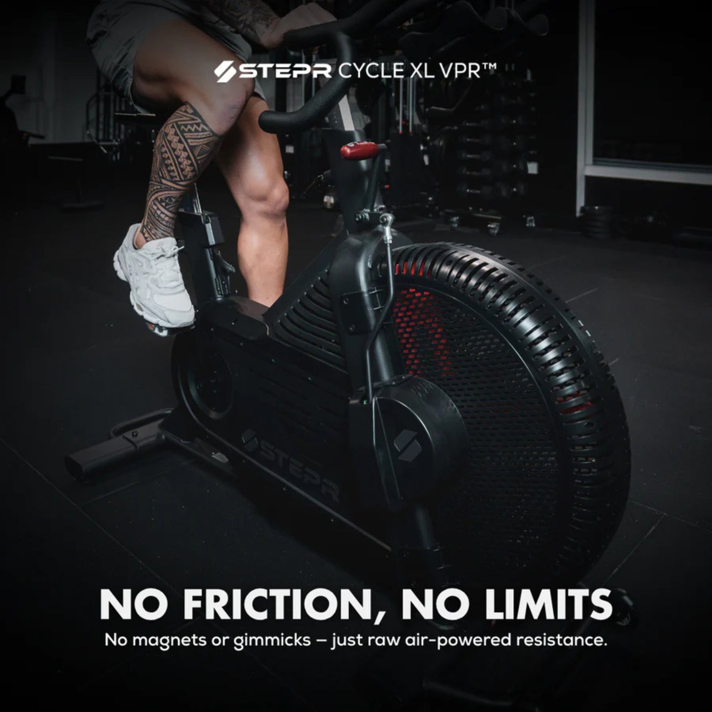 STEPR spin bike training smarter and harder promotional lifestyle image