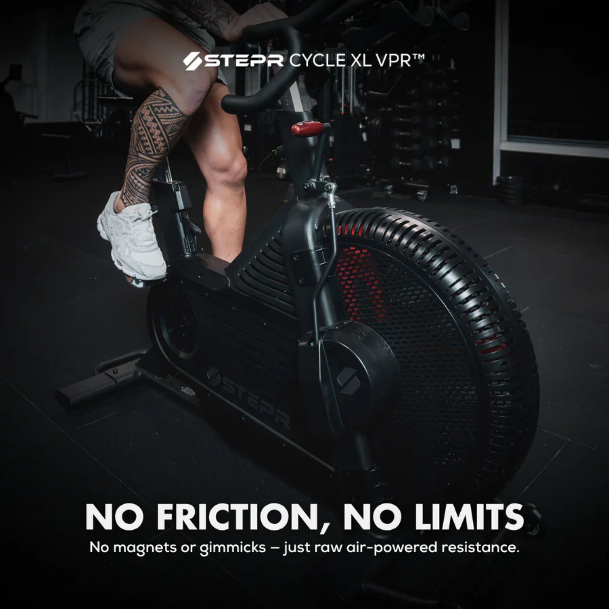 STEPR spin bike training smarter and harder promotional lifestyle image
