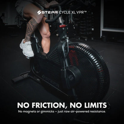 STEPR spin bike training smarter and harder promotional lifestyle image