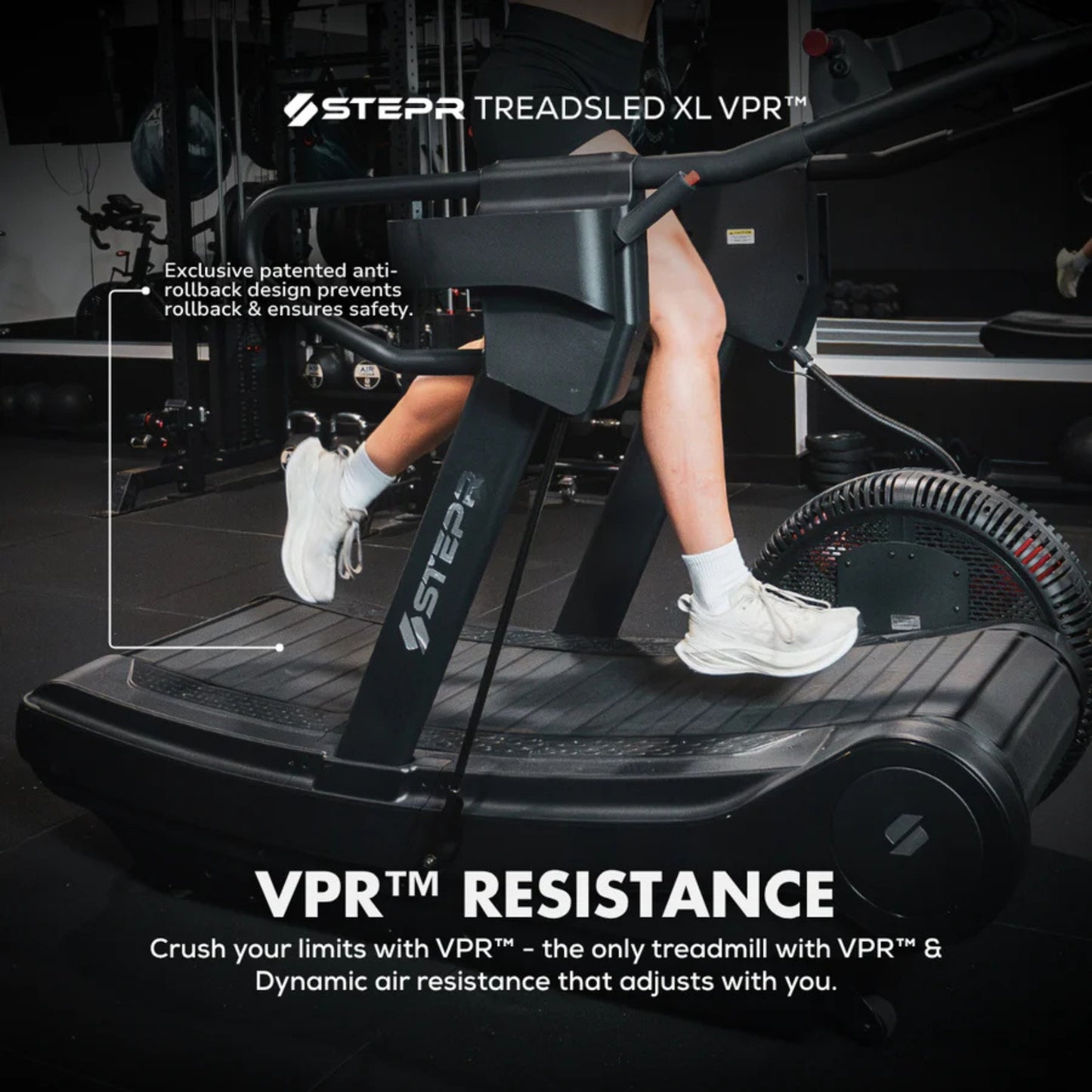 STEPR treadmill resistance training mode for advanced endurance workouts