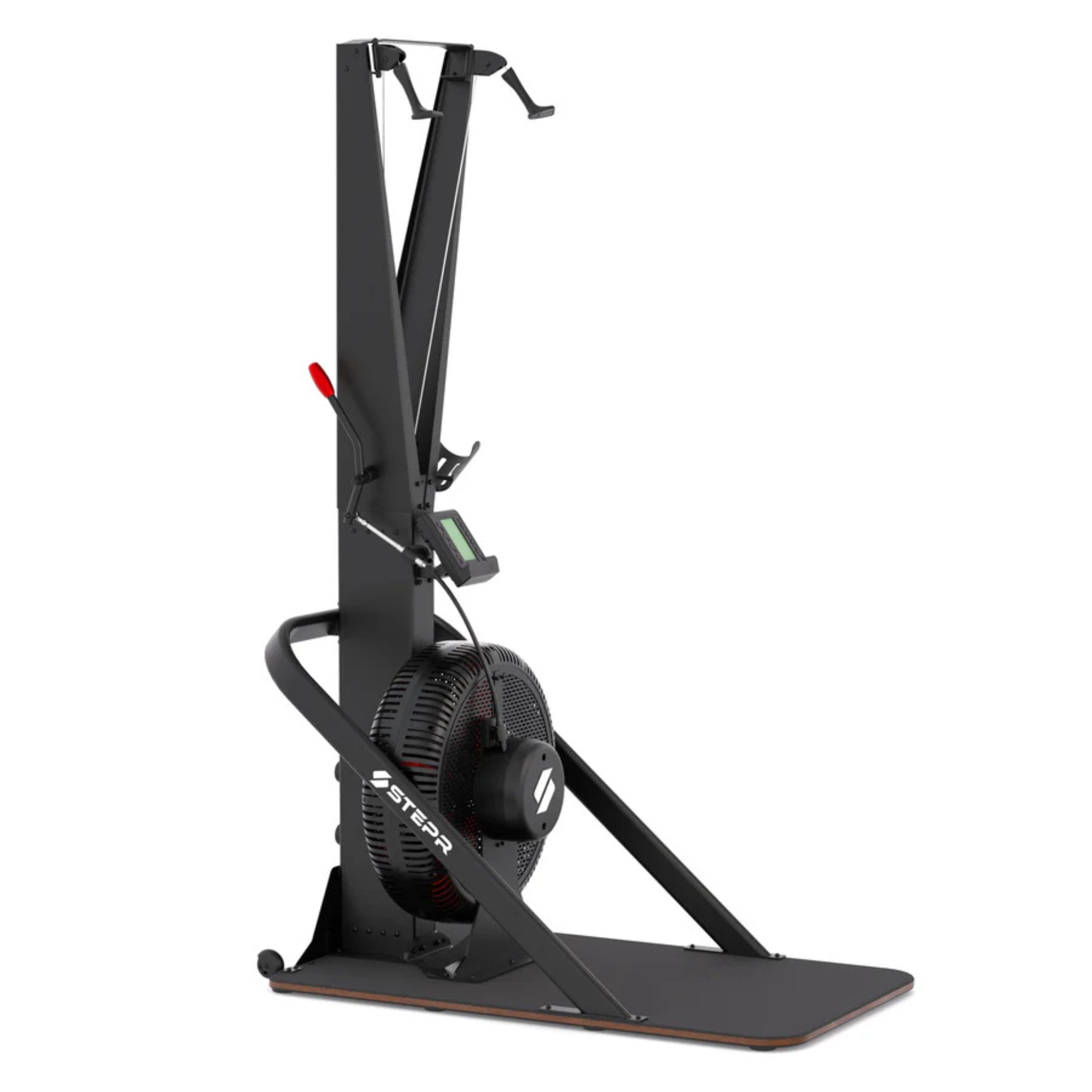STEPR vertical climber fitness machine in black design for cardio training